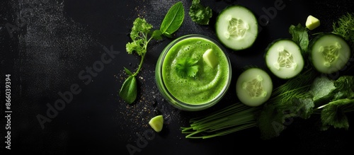 A glass of nutritious green...