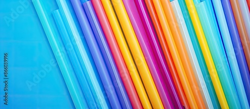 Colorful plastic straws sta...