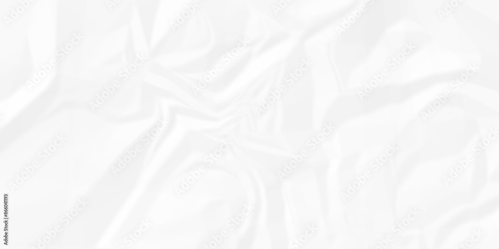 Obraz premium White wrinkly backdrop paper background. panorama craft wrinkly paper texture background, crumpled pattern texture. paper crumpled texture. white fabric crushed textured crumpled.