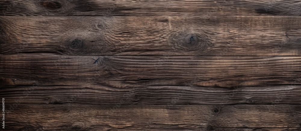 Aged dark wood surface with a natural pattern, rough and weathered. Top view with copy space image available. Aged dark wood surface with a natural pattern, rough and weathered. Top view with copy space image available.