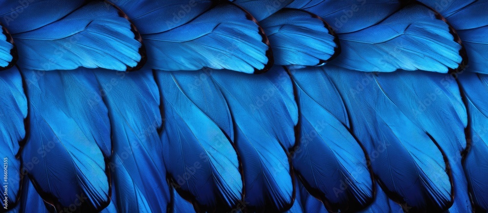 Obraz premium Blue Morpho butterfly wings as a background with copy space image.