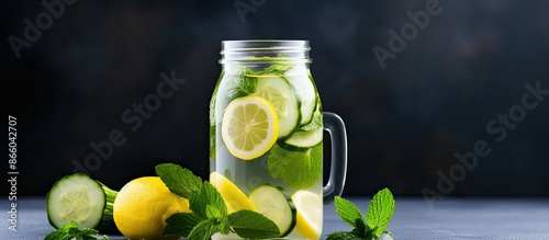 Homemade healthy lemonade w...