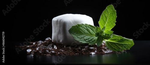 A white marshmallow coated ...