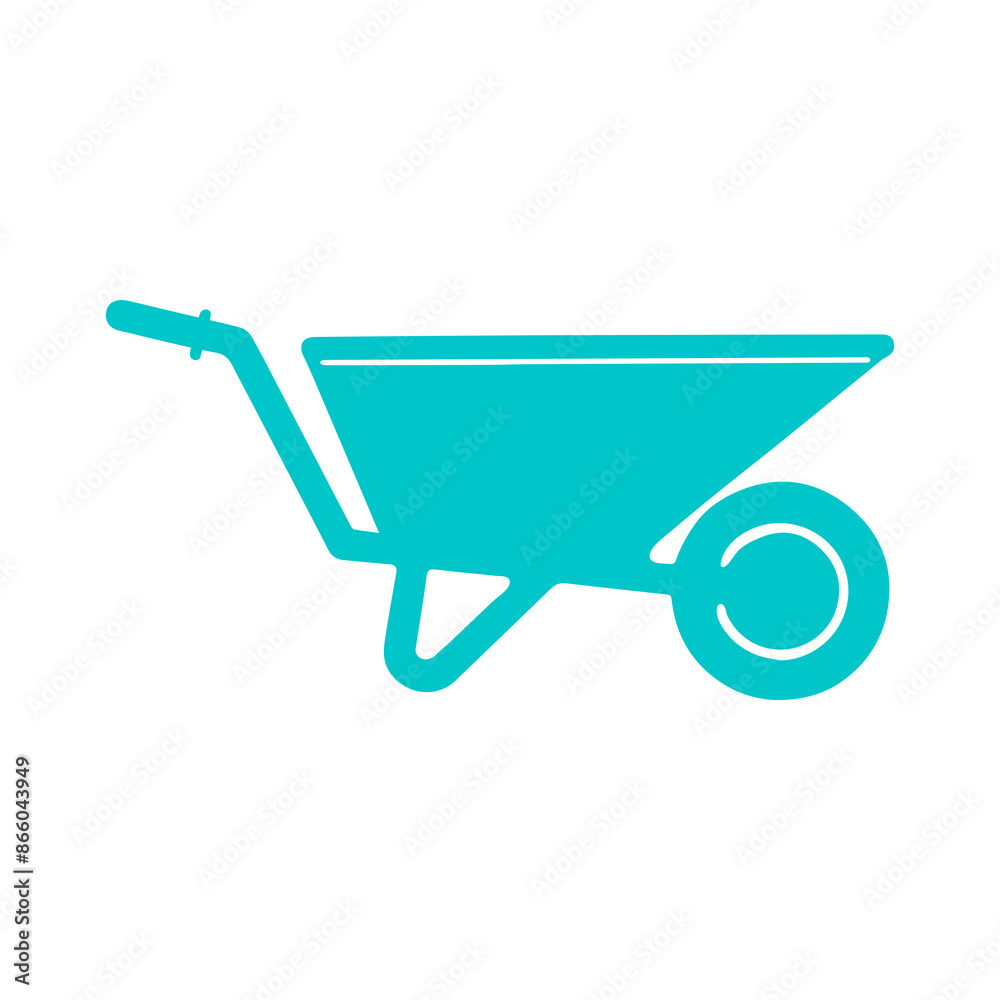 wheelbarrow flat illustration wheelbarrow flat illustration