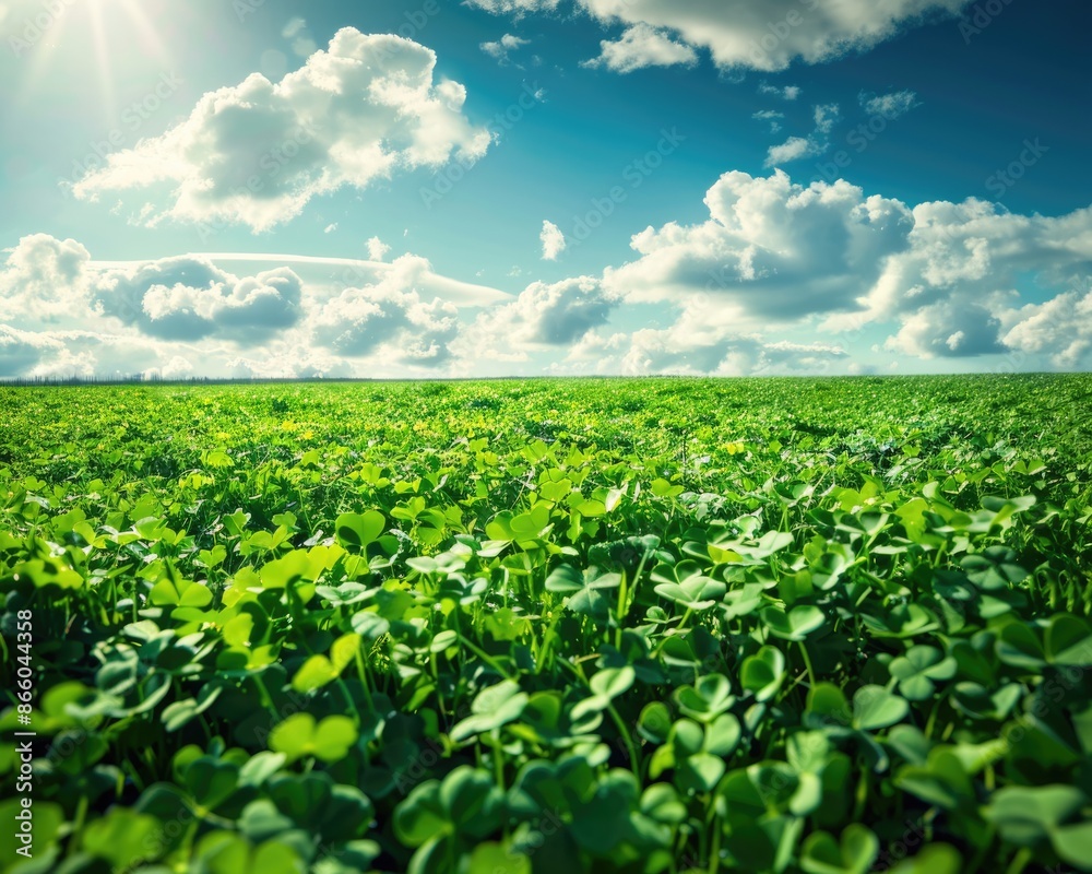 Field Of Clover. March Luck Concept for St. Patrick's Day Celebration Field Of Clover. March Luck Concept for St. Patrick's Day Celebration