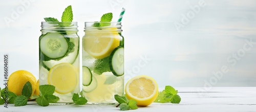 Homemade healthy lemonade w...