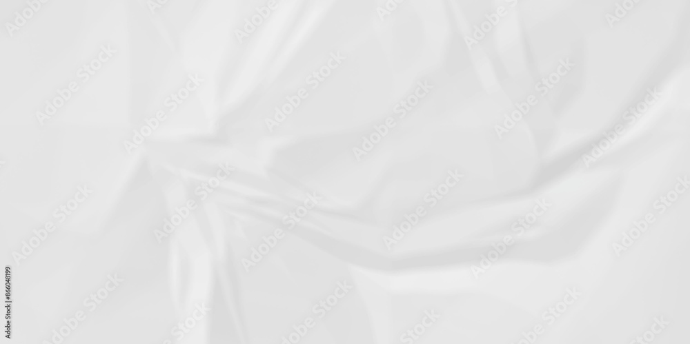 Obraz premium Crumpled wrinkle stain silk paper texture. wrap aged paper crumpled texture. white fabric crushed textured crumpled.