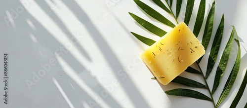 Natural yellow soap bar wit...