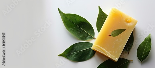 Natural yellow soap bar wit...