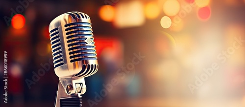 Vintage microphone against ...