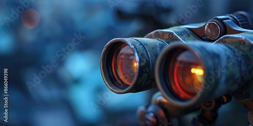 Wallpaper Mural Binocular View. Black Binocular for Accurate Detailed Aim Torontodigital.ca