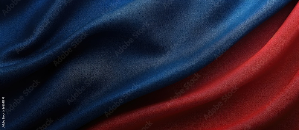 Fototapeta premium Background with red and blue fabric texture, ideal for copy space image.