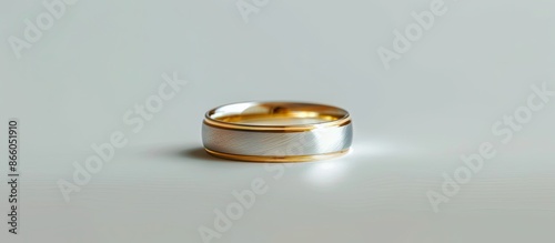 A plain silver and gold wed...