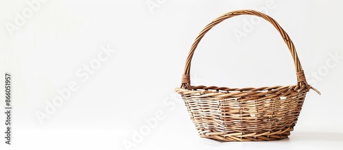 An empty basket with a whit...