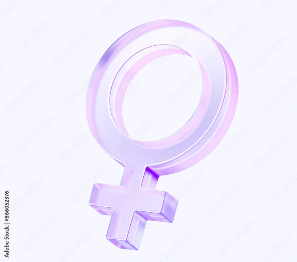 female gender icon with colorful gradient. 3d rendering illustration for graphic design, ui ux design, presentation or background. shape with glass effect female gender icon with colorful gradient. 3d rendering illustration for graphic design, ui ux design, presentation or background. shape with glass effect
