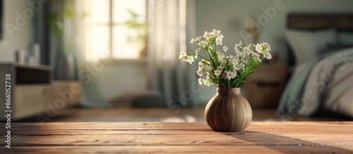 Bedroom setting with a tabl...