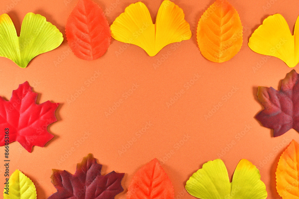 Fototapeta premium 紅葉の背景素材