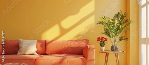 Living room interior with s...