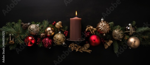 Top-down view of Christmas-...