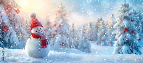 Snow-covered landscape with...