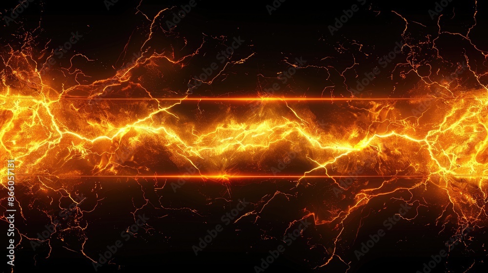 Cool Border. Lightning Energy Border Frame for Dynamic Background Design Cool Border. Lightning Energy Border Frame for Dynamic Background Design