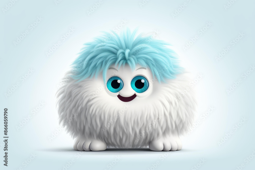 Adorable cartoon character Yeti with clear background and alpha channel, perfect for graphic designs. Adorable cartoon character Yeti with clear background and alpha channel, perfect for graphic designs.