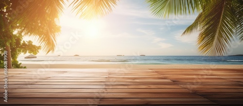 Abstract tropical beach wit...