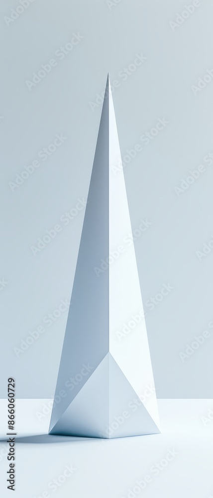 A tall white object with a pointed top A tall white object with a pointed top
