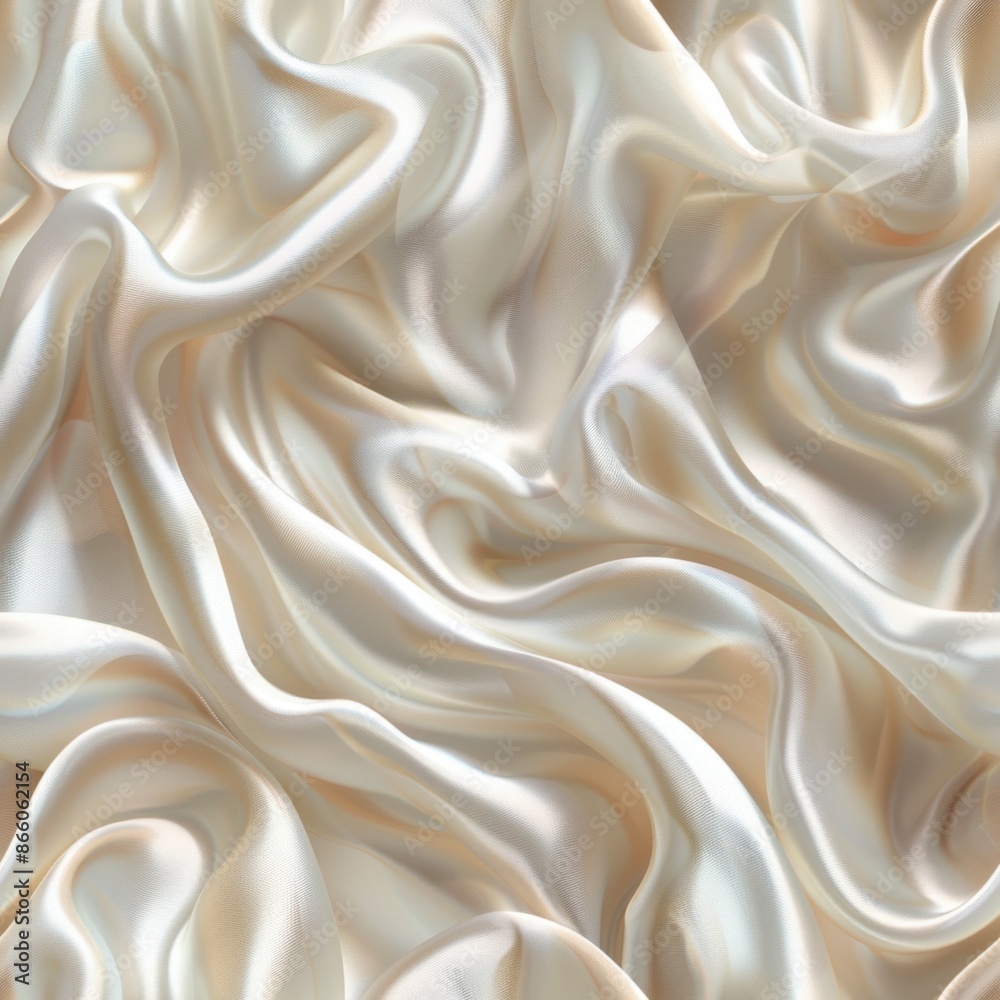 Fototapeta premium Close-up of smooth silk, featuring a seamless and minimal pattern that highlights its soft, flowing texture and gentle shimmer. Perfect for sophisticated visual applications.