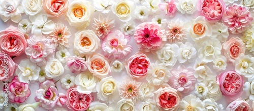 Flower pattern arranged bea...