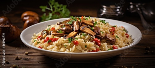 Italian risotto featuring r...