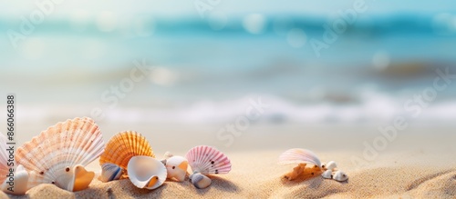 Summer beach background wit...