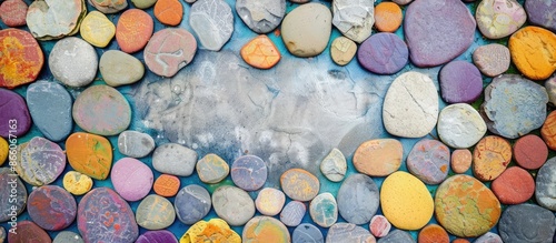 Colorful floor and wall wit...