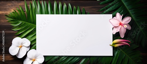 Fresh tropical leaves and f...