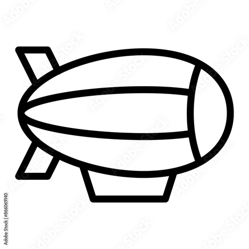 Zeppelin Line Icons Design