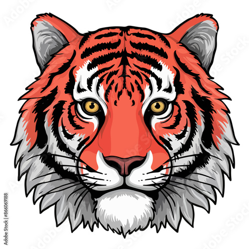 illustration of drawing tiger ai generated