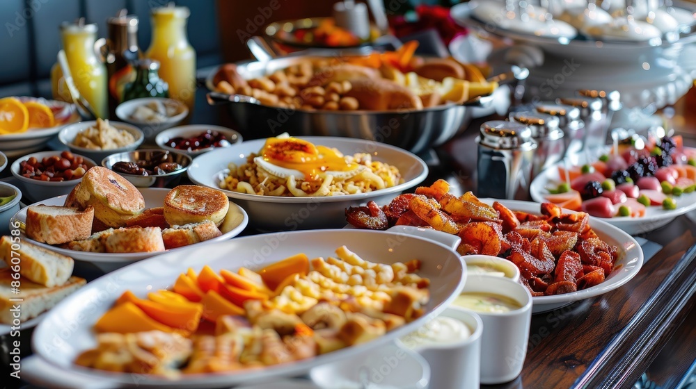A buffet breakfast , lots of food. Generative AI A buffet breakfast , lots of food. Generative AI