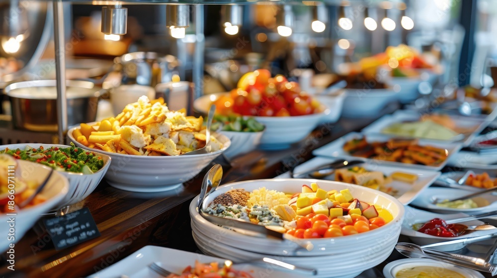 A buffet breakfast , lots of food. Generative AI A buffet breakfast , lots of food. Generative AI