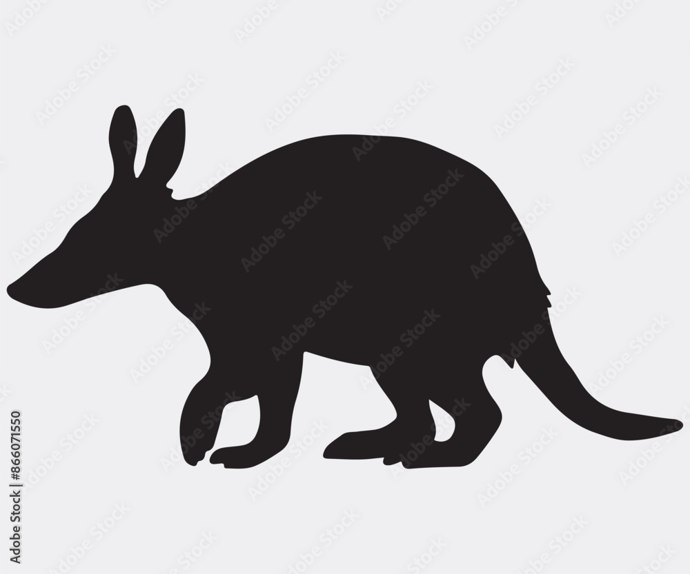 Obraz premium Aardvark Silhouette, vector