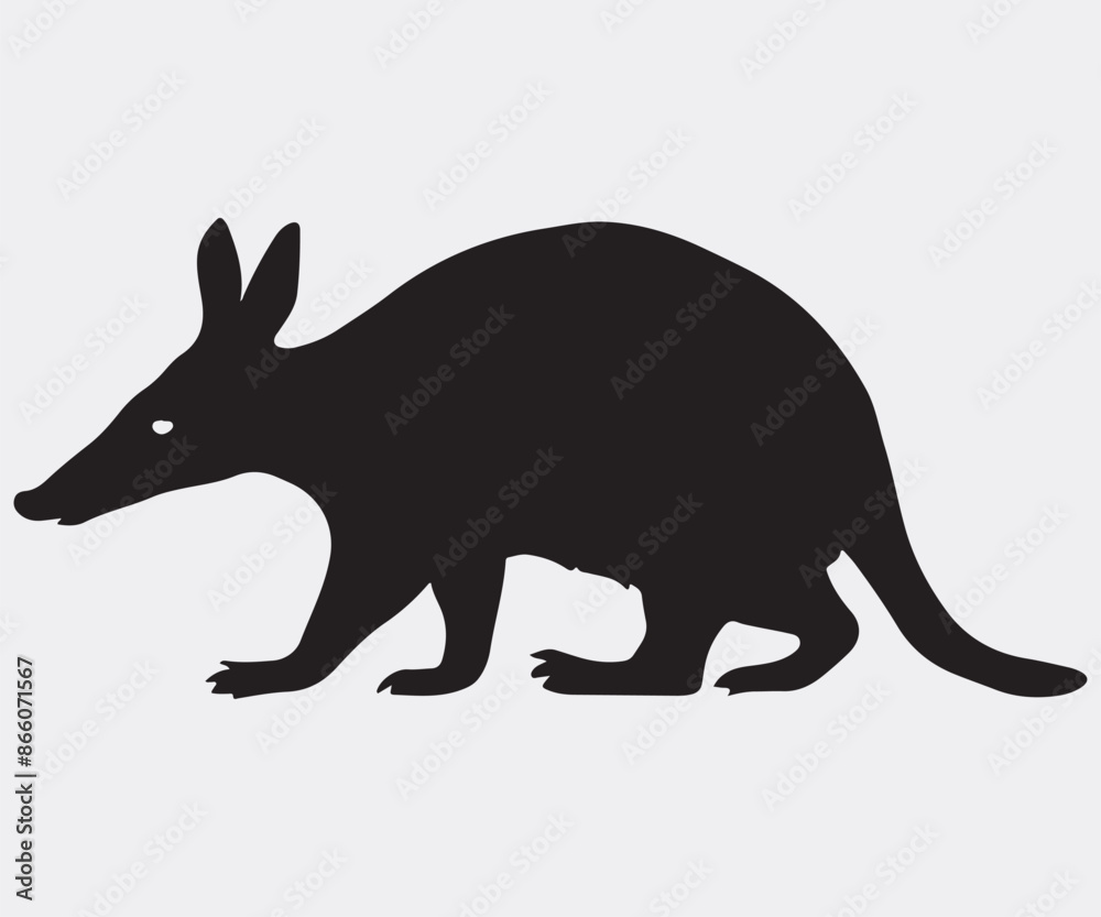 Obraz premium Aardvark Silhouette, vector