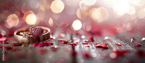 Heartfelt declaration of love shown with an engagement ring in a copy space image.
