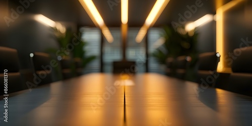 Sleek and Professional A Contemporary Meeting Room in a Corporate Office. Concept Corporate Meeting Room, Contemporary Design, Sleek Interior, Professional Setting, Modern Workspace