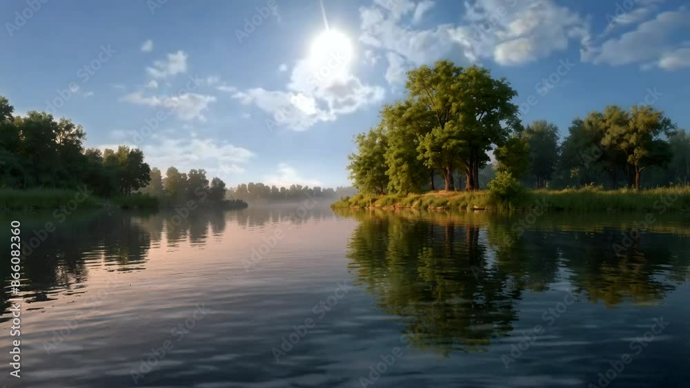 sunrise over the beautiful lake sunrise over the beautiful lake