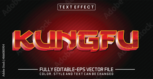 Kungfu font Text effect editable