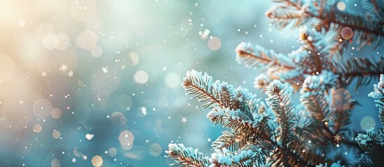 Background image for the winter season with copy space image.