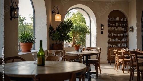 Event space and Mediterranean-style cafe interior © Fukuro