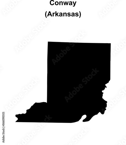 Conway County (Arkansas) blank outline map
