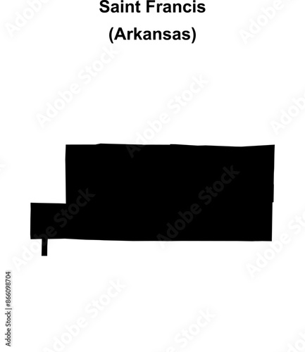 Saint Francis County (Arkansas) blank outline map