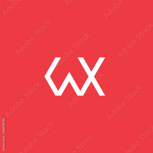  WX monogram logo with red and white color.