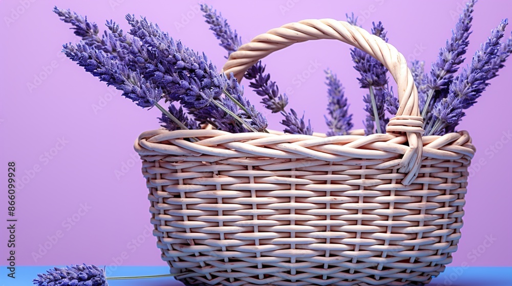 lavender in basket lavender in basket